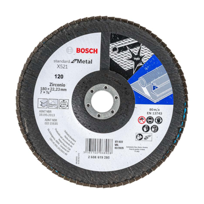 Disco Flap 7'' Grão 120 2608619295 BOSCH-90a31bed-2279-4da2-9d05-8237169f8539