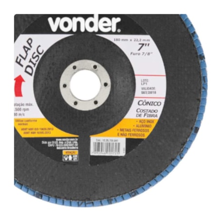Disco Flap 7'' Grão 40 1225700041 VONDER-18dbcf2d-ce35-421e-b5d0-a60eaca68f83