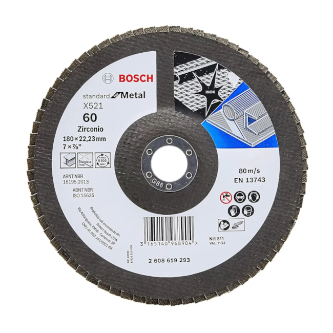 Disco Flap 7'' Grão 60 2608619293 BOSCH-da3d58a6-1587-4f48-8f24-748a53c99a0c