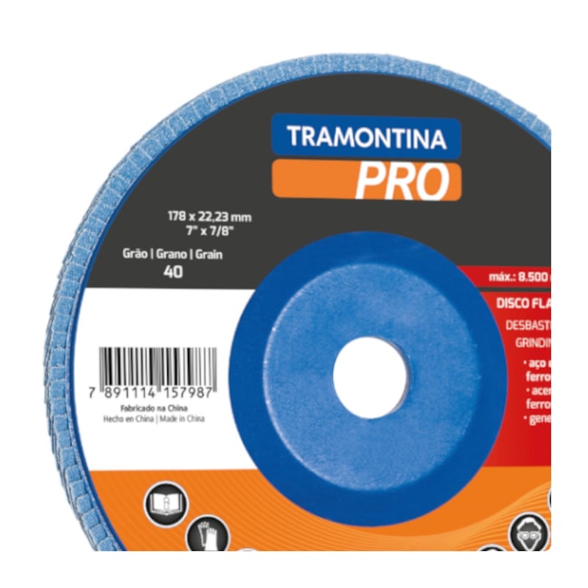 Disco Flap 7'' Grão 60 45107/002 TRAMONTINA PRO-e64d057a-c397-456a-8e72-9a70e677770a