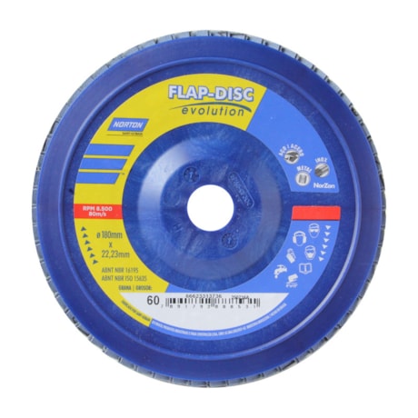 Disco Flap 7'' Grão 60 R 822 PLASTICO R 822 PLASTICO -3184c0e6-2dbb-47f8-9101-67a0263d73c8