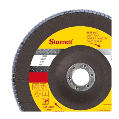 Disco Flap 7'' Grão 80 FDS180-80FC STARRETT-630f2907-f83f-417c-96ba-11339d363f9e