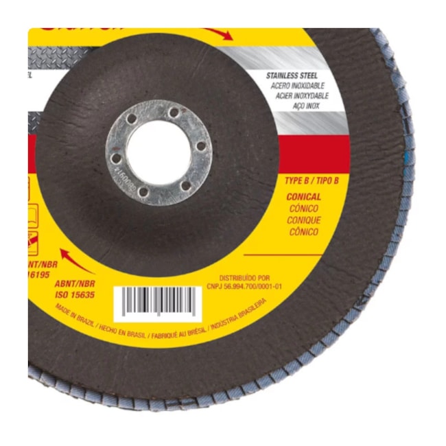 Disco Flap 7'' Grão 80 FDS180-80FC STARRETT-9906b3cd-d688-4b39-9ce2-bb3840a777b7