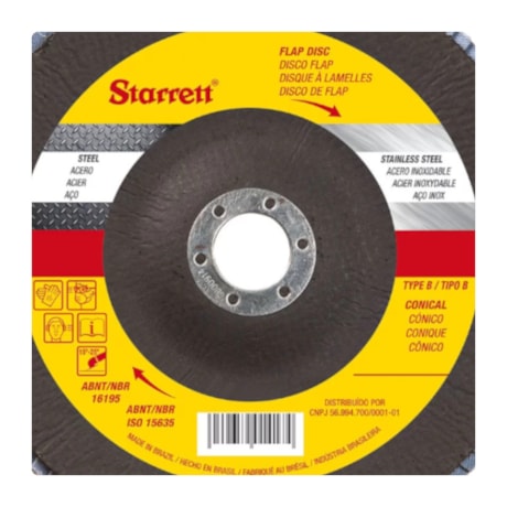 Disco Flap 7'' Grão 80 FDS180-80FC STARRETT-2773961c-91ed-444a-a9f5-214f5db3e5c5