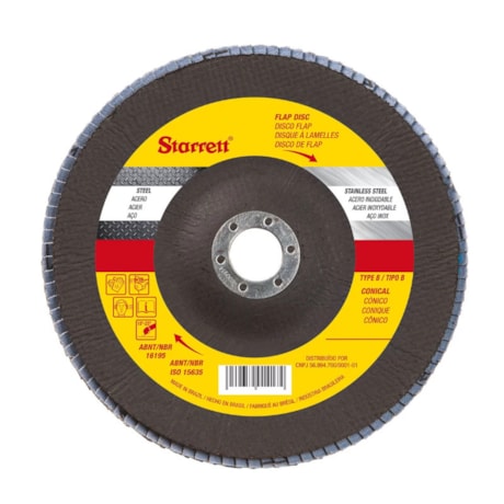 Disco Flap 7'' Grão 80 FDS180-80FC STARRETT-b7adb748-b8b7-4fe4-8673-a29afa36dc96