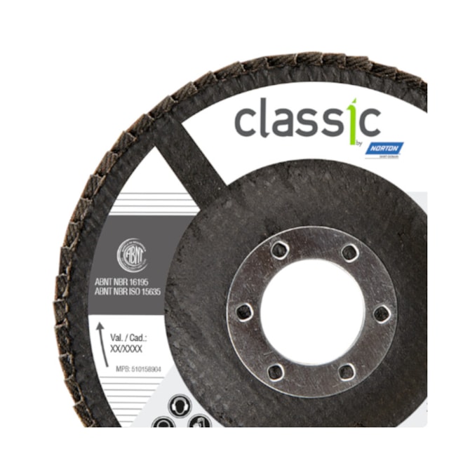 Disco Flap Classic Basic 4.1/2'' 120 NORTON 78072707802-a4ee1dec-a36d-4862-a9c1-6fc5ec1b87e0