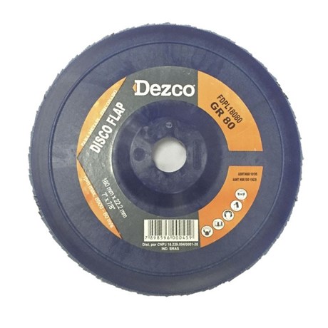 Disco Flap de 7" Grão 80 Fdpl18080 Dezco