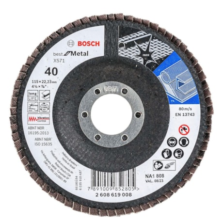 Disco Flap PRO X571 115mm GR40 Curvo Fibra de Vidro 2608619008 BOSCH-6f54bd12-6c5c-424b-804d-2ab0cad90bfb