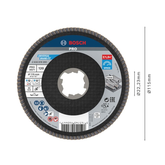 Disco Flap PRO X571 X-Lock 4.1/2