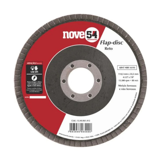 Disco Flap Reto 7'' Grão 40 1240041007 NOVE54-e6507759-6b14-49f1-aad1-2c52b4f50aa3