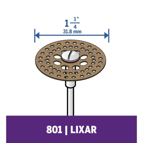 Disco Lixa Carboneto 31.8mm para Micro Retífica 26150801AA DREMEL