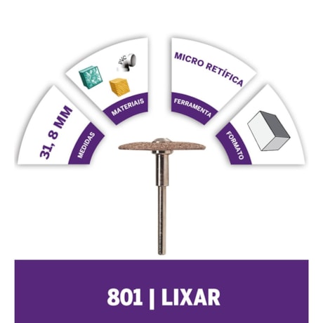 Disco Lixa Carboneto 31.8mm para Micro Retífica 26150801AA DREMEL-05fd6837-52f7-4b1a-8f17-27ed1d6f00eb