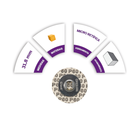 Disco para Lixa Grão 60 EZ-LOCK para Micro Retífica 2615E411AD DREMEL-75948817-1e06-445a-8e76-99121a1796a6