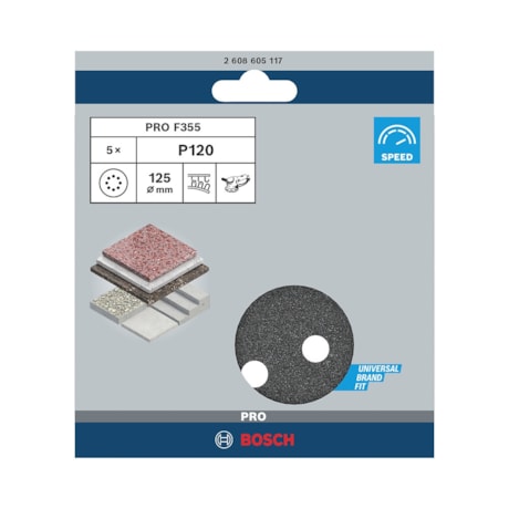 Discos de Lixa BOSCH PRO F355 para Concreto 5