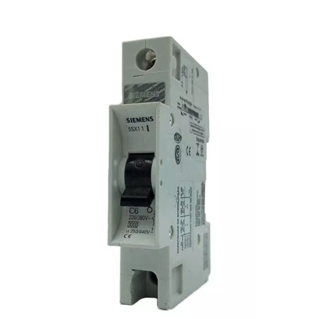 Disjuntor 1P DIN 6A C 4.5KA 5SX11067 SIEMENS-43c297b5-7e36-4b89-8076-fab87ad6b887