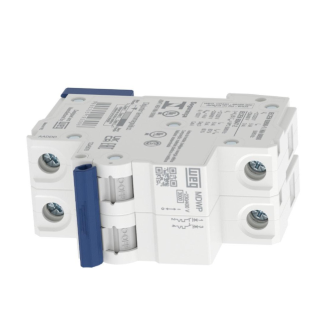 Disjuntor 2 Polos 2A 400V 3KA MDWP-C2-2 WEG-cf6b5def-8b10-477e-afae-764aa87d9b87