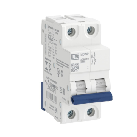 Disjuntor 2 Polos 2A 400V 3KA MDWP-C2-2 WEG