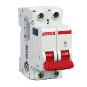 Disjuntor 2P 50A C 3kA DIN Curva C com Alavanca Articulada SDD62C50 STECK