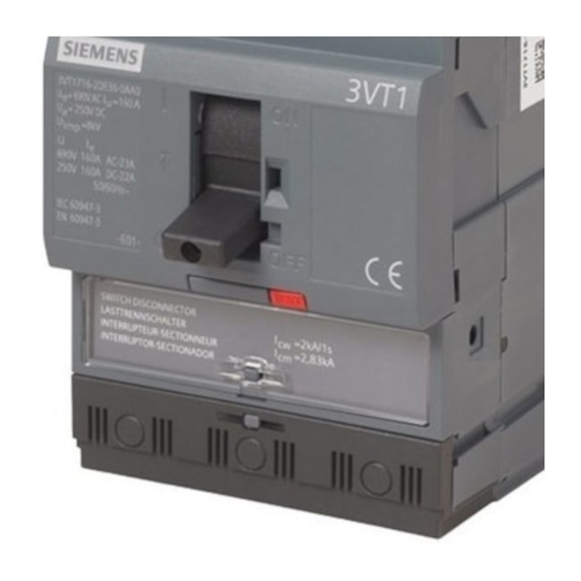 Disjuntor 3P 100A 25kA Caixa Moldada com Alavanca Articulada 3VT1710-2DC36-0AA0 SIEMENS-082a09a2-8756-4710-bd95-ae20d6450e6d