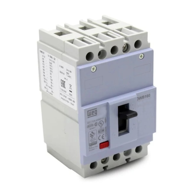 Disjuntor 3P 160A 18kA Caixa Moldada com Alavanca Articulada DWB160B160-3DX WEG-c55e6b97-cc64-4ab8-946a-0ef18625cd62