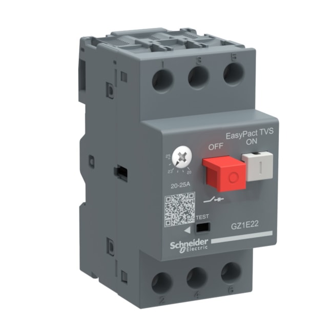 Disjuntor 3P 17 - 20A Motor Termomagnético com Botão Impulsão Tesys GZ1E21 SCHNEIDER-46e87687-a871-4500-a524-4956db498fec