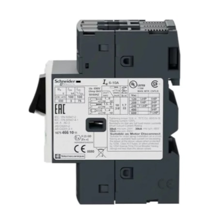 Disjuntor 3P 4 - 6.3A Motor Termomagnético com Botão Impulsão Tesys GV2ME10 SCHNEIDER-0ccae24b-98fe-41ae-8a9d-93a07111e1db