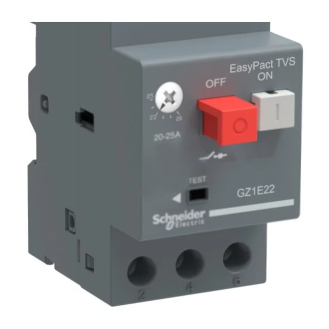 Disjuntor 3P 4 - 6A Motor Termomagnético com Botão Impulsão Tesys GZ1E10 SCHNEIDER-6d0e196b-0c1a-4b92-a047-ccbecc17f620