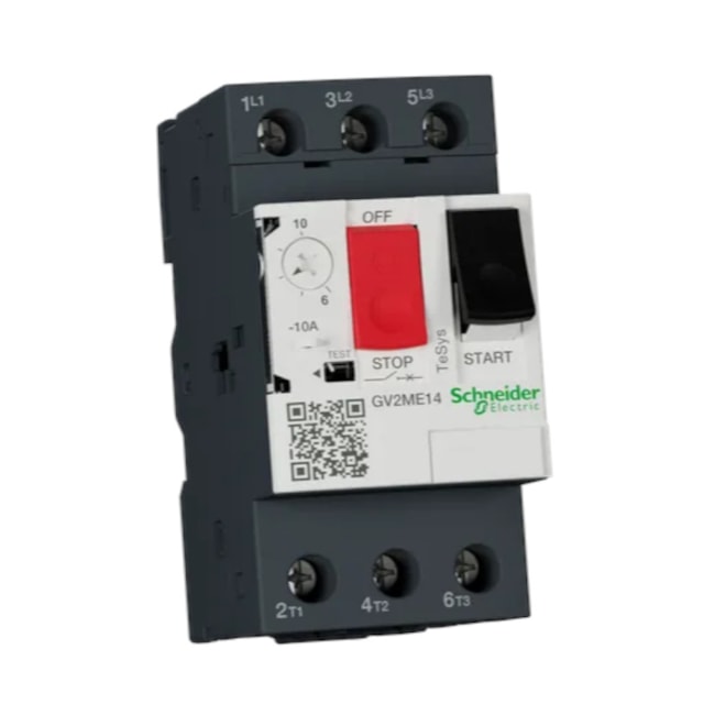 Disjuntor 3P 9 - 14A Motor Termomagnético com Botão Impulsão Tesys GV2ME16 SCHNEIDER-590ce0d7-6b05-40f0-9847-d0c69dd4e776