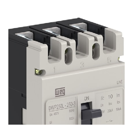 Disjuntor 3P Caixa Moldada 200A 20KA 380-400V DWP250L200-3 WEG-bdf6118b-452f-46e5-a9d7-16d46714f677