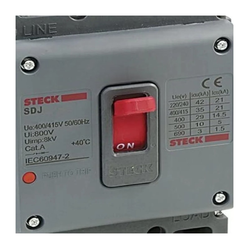Disjuntor 3P Caixa Moldada 200A 30KA / 690V Cinza SDJS200 Asgard
