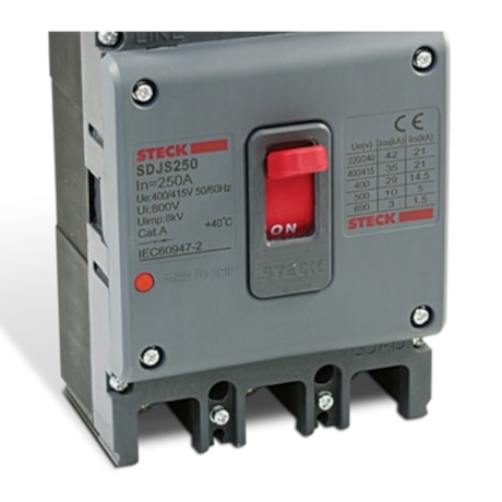 Disjuntor 3P Caixa Moldada 250A 36 KA 220V SDJS250 STECK-54b2fd80-de51-4ba3-8d38-6ffd3640a891