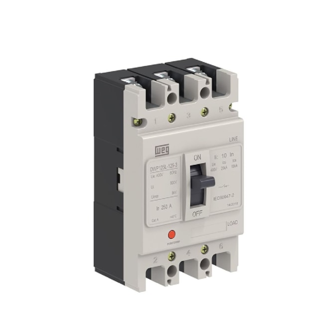 Disjuntor 3P Caixa Moldada 80A 20KA 380-400V DWP125L-80-3 WEG-f518462e-70a5-48b4-8fe8-adc07882e012