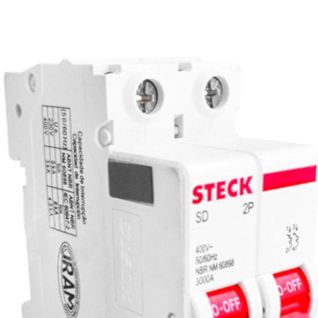 Disjuntor Bipolar 80A 10KA Curva C com Alavanca SDD2C80 STECK -524a3672-f7fc-44fa-ba65-65ec551917c2