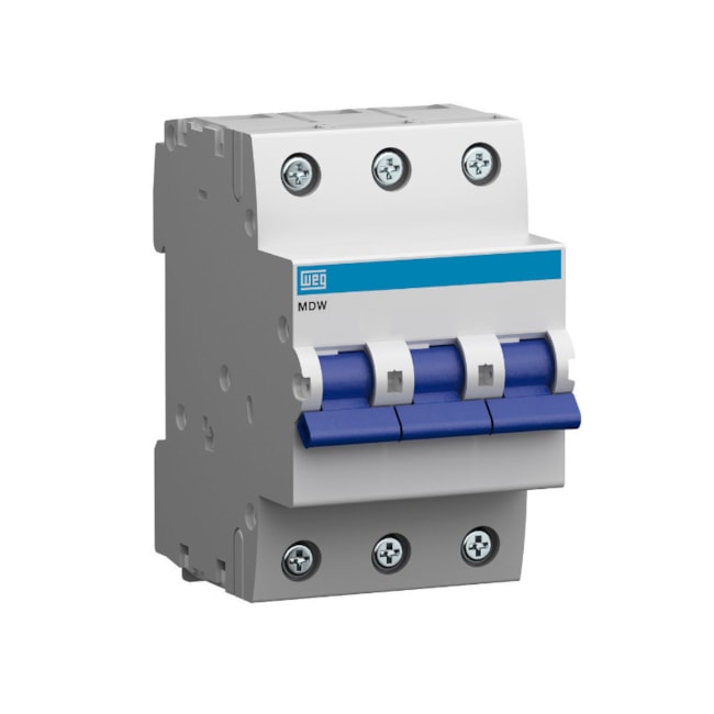 Disjuntor Tripolar DIN 100A 5KA MDW-C100-3 WEG-2536bc4c-2d26-42b7-941d-efa9519a563f