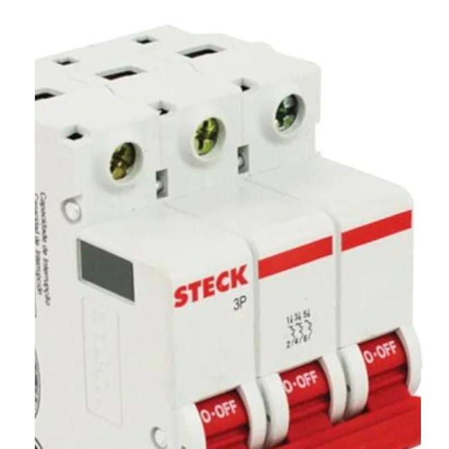 Disjuntor Tripolar DIN 70 A Curva C 4.5 KA SD63C70 STECK-fda0db69-cf29-4e8c-abff-258de4d34a6e