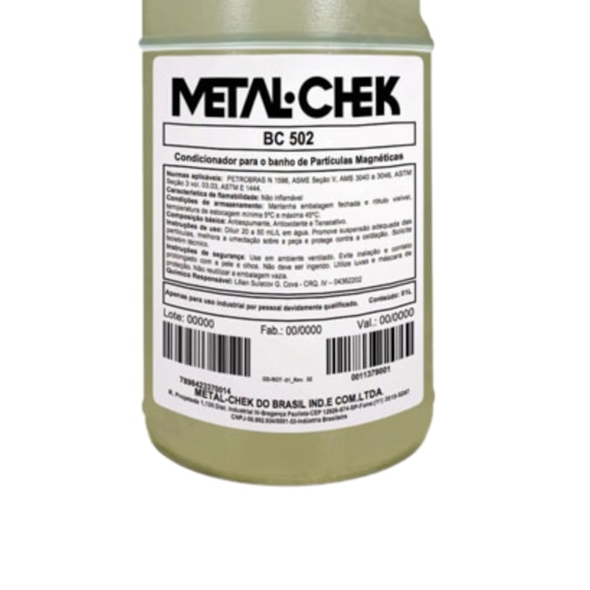 Distensor para Banho de Partículas Magnéticas 1 Litro BC 502 METALCHEK-c78439a3-ec88-403e-a473-80d4c8b6d900