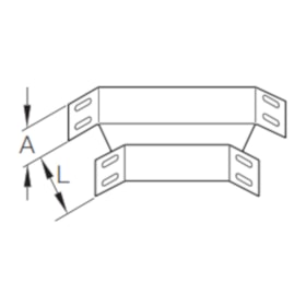 Eletrocalha Curva Horizontal Lisa 90° 100x100mm Chapa n°20 PG 936883 CEMAR