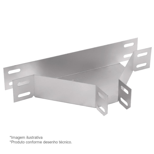 Eletrocalha Curva TE Horizontal 90° Liso 100x100mm Chapa n°20 PG 936823 CEMAR-3317cd29-d2cf-4932-8613-96792b794668