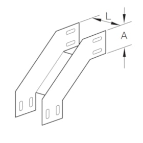 Eletrocalha Curva Vertical Externa 90° Descida Lisa 100x100mm Chapa n°20 PG 936923 CEMAR