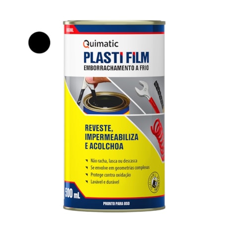 Emborrachamento a Frio PLASTI FILM Preto 500 mL CK1 QUIMATIC-e2db0370-b394-4ae3-ad62-d860c126e092