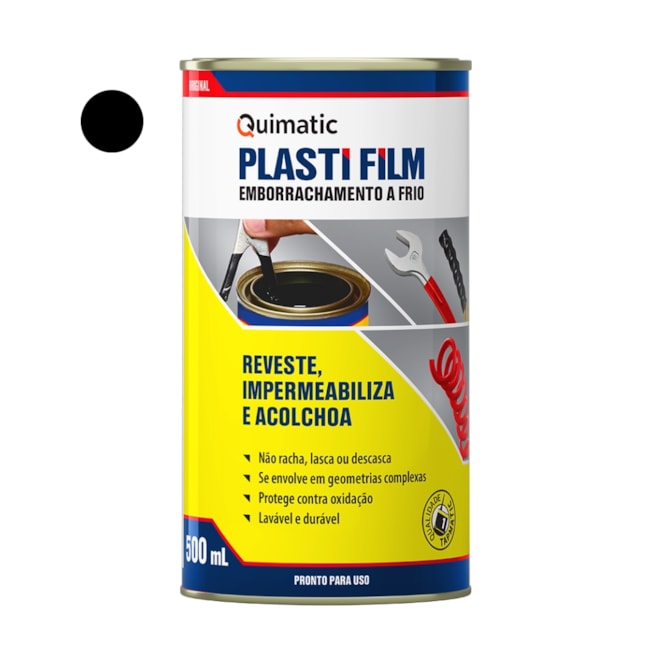 Emborrachamento a Frio PLASTI FILM Preto 500 mL CK1 QUIMATIC-a9e1b095-f028-4594-bbbc-55d1d21d6e03