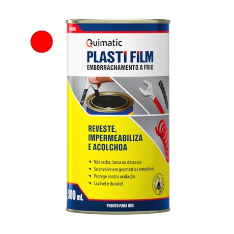 Emborrachamento a Frio PLASTI FILM Vermelho 500 mL CH1 QUIMATIC