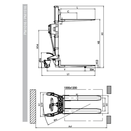 Empilhadeira Hidráulica Manual com Pedal 1000kg PM 1016 PALETRANS-8cea59d8-04ec-4982-9fce-8b2b65776ece