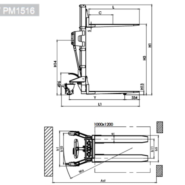 Empilhadeira Hidráulica Manual PM 1516 N com Pedal 1500Kg 1600mm PALETRANS-f587f30f-d125-41b7-a7e4-98a64bc84e6d