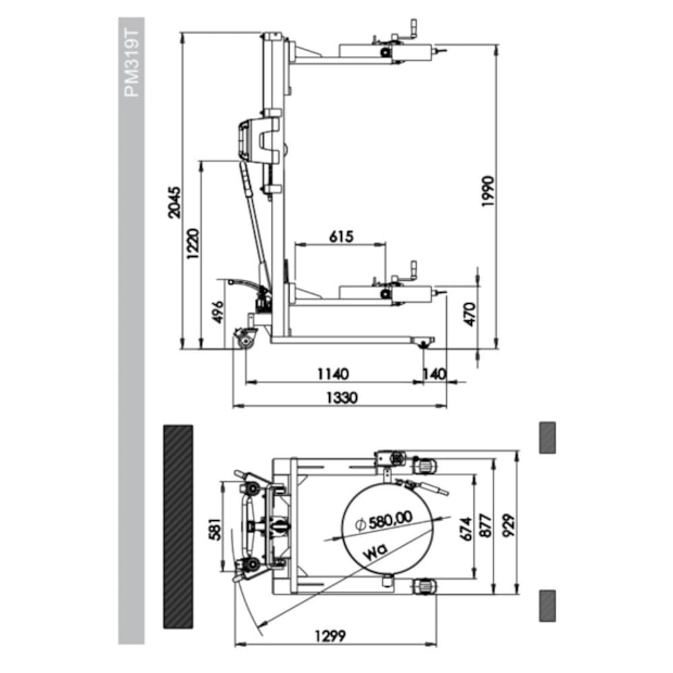 Empilhadeira Hidráulica Manual Tambor com Pedal 300kg PM 319T PALETRANS-dbd893b3-5696-41c6-bb02-23b2ce4dfa4e