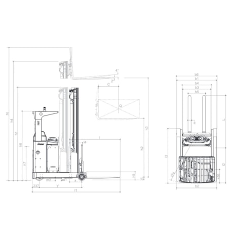 Empilhadeira Retrátil 1700kg 6000mm com Bateria 507+100A Trifásico PR 1760 PALETRANS-30268b8f-d6a3-4f99-be25-89976b375f2f