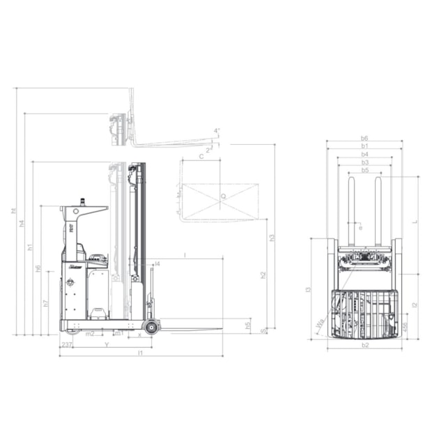 Empilhadeira Retrátil 1700kg 7000mm com Bateria 525+80Ah Trifásico PR 1770 PALETRANS-19217f36-f08e-4e34-bed9-dd96d526d177