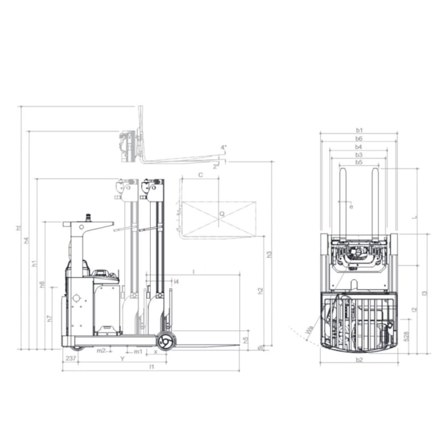 Empilhadeira Retrátil 2000kg 11600mm com Bateria 608+80A PR 2011I PALETRANS-8b990df9-03db-4e8b-83ed-a988bffc027f