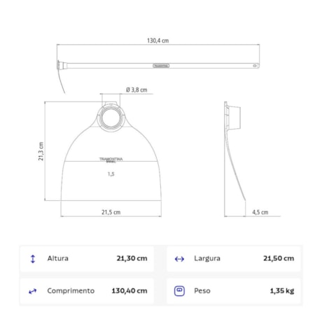 Enxada Estreita 1,5LB com Cabo Madeira 130cm 77218654 TRAMONTINA-42a5a5f3-5314-4796-9915-554de89a882f