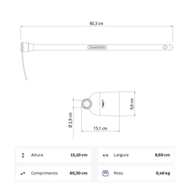 Enxadinha para Jardim com Cabo 60cm 77806201 TRAMONTINA-f26bafb9-c7f8-452d-9888-f7dfb6cd891a